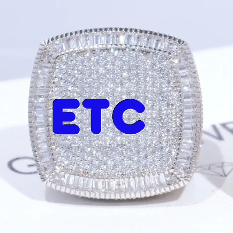 CUSTOM LETTER 3D ICED RING sold by The GUU Shop