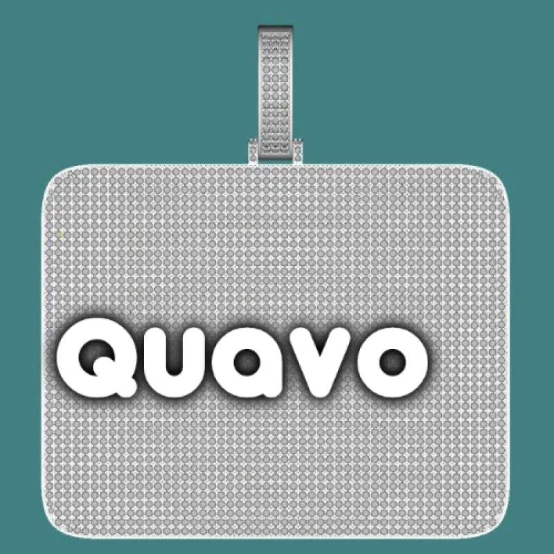 CUSTOM LETTER NECKLACE 3D BIG SQUARE sold by The GUU Shop