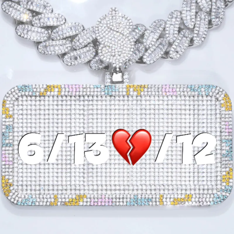 CUSTOM LETTER NECKLACE 3D COLORFUL SQUARE sold by The GUU Shop