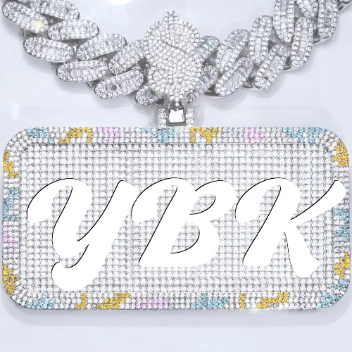 CUSTOM LETTER NECKLACE 3D COLORFUL SQUARE sold by The GUU Shop