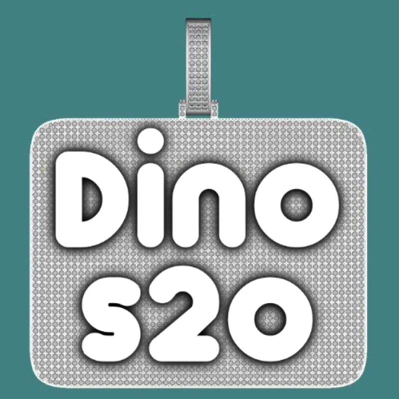 CUSTOM LETTER NECKLACE 3D BIG SQUARE sold by The GUU Shop