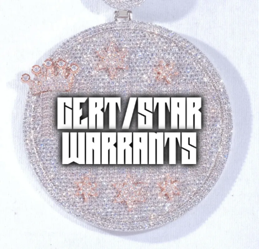 CUSTOM LETTER NECKLACE 3D BIG CROWN DISC sold by The GUU Shop