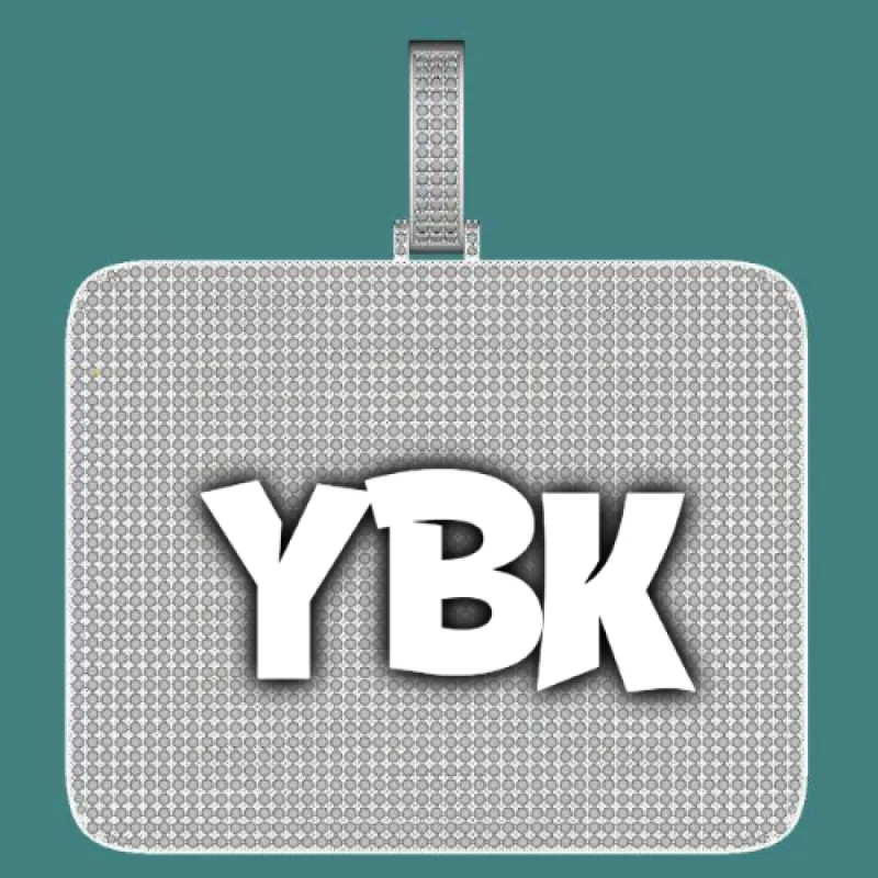 CUSTOM LETTER NECKLACE 3D BIG SQUARE sold by The GUU Shop