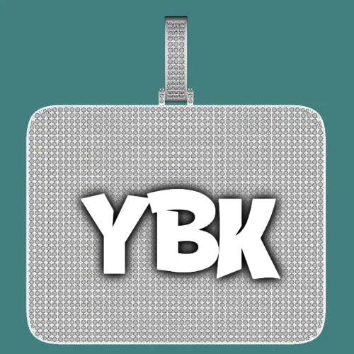 CUSTOM LETTER NECKLACE 3D BIG SQUARE sold by The GUU Shop