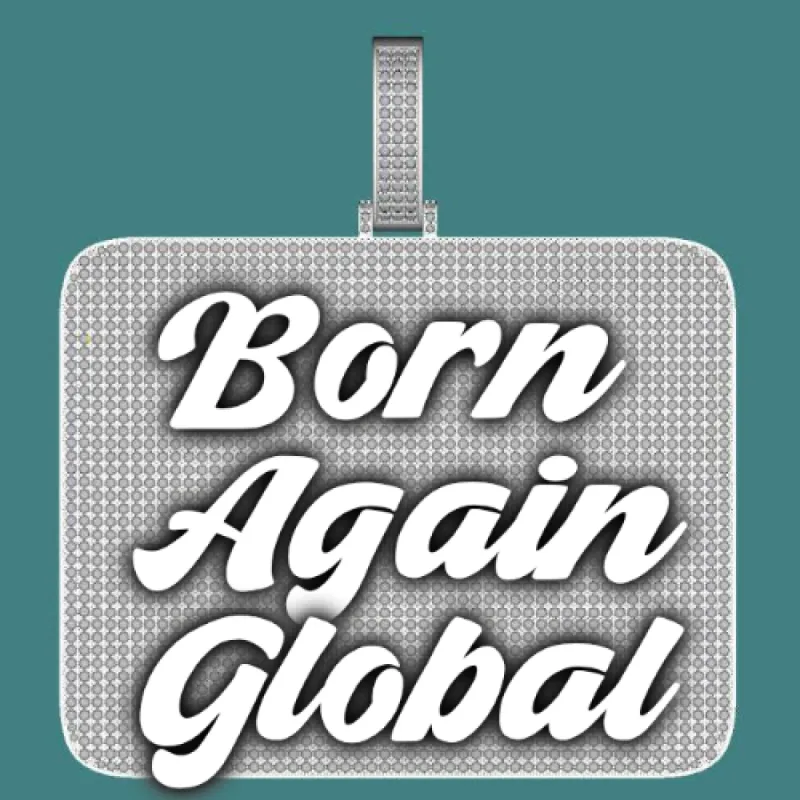 CUSTOM LETTER NECKLACE 3D BIG SQUARE sold by The GUU Shop