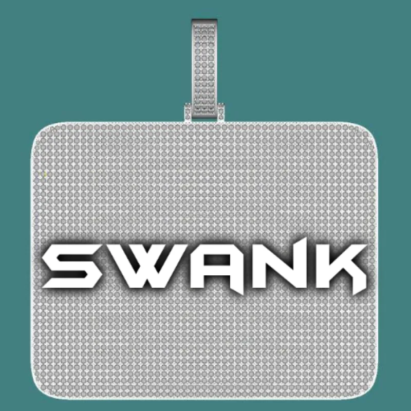 CUSTOM LETTER NECKLACE 3D BIG SQUARE sold by The GUU Shop