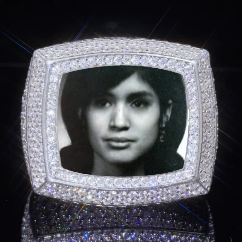 3D CUSTOM PICTURE ICED RING sold by The GUU Shop