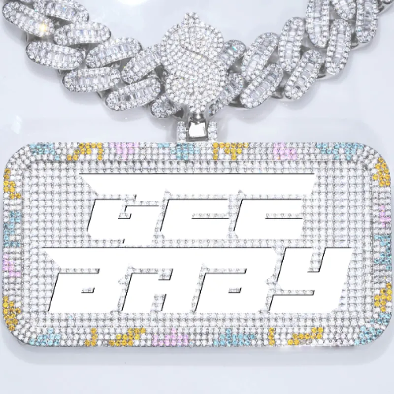 CUSTOM LETTER NECKLACE 3D COLORFUL SQUARE sold by The GUU Shop