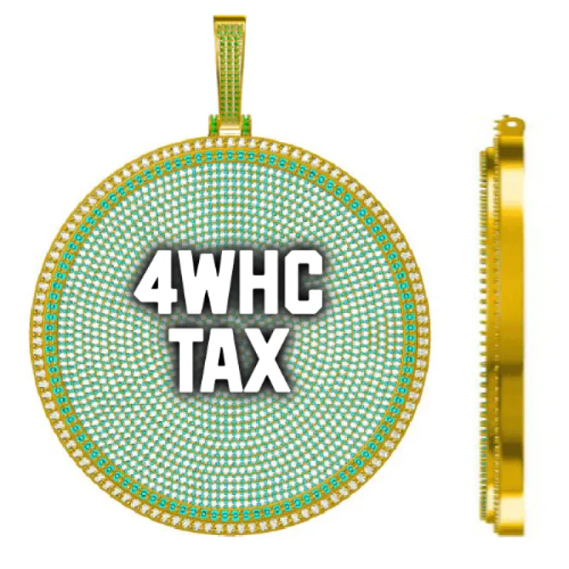 CUSTOM LETTER NECKLACE 3D BIG DISC sold by The GUU Shop