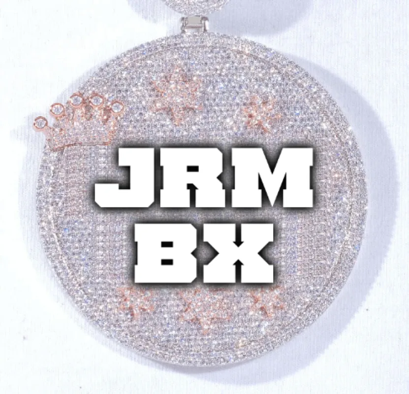 CUSTOM LETTER NECKLACE 3D BIG CROWN DISC sold by The GUU Shop
