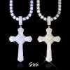 925S & VVS Moissanite Baguette Cross Necklace sold by The GUU Shop