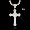 925S & VVS Moissanite Baguette Cross Necklace sold by The GUU Shop