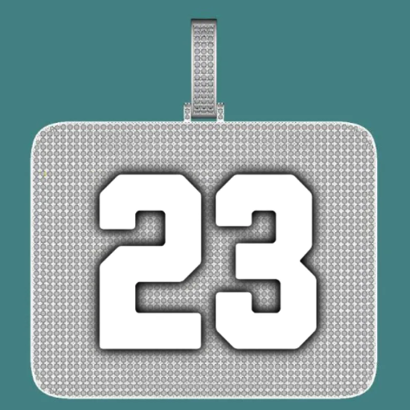 CUSTOM LETTER NECKLACE 3D BIG SQUARE sold by The GUU Shop