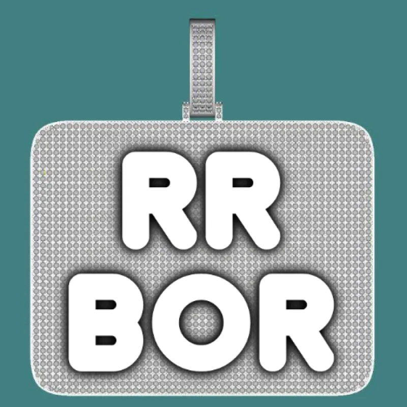 CUSTOM LETTER NECKLACE 3D BIG SQUARE sold by The GUU Shop