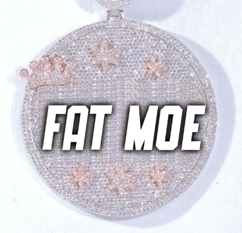 CUSTOM LETTER NECKLACE 3D BIG CROWN DISC made by The GUU Shop