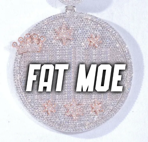 CUSTOM LETTER NECKLACE 3D BIG CROWN DISC sold by The GUU Shop