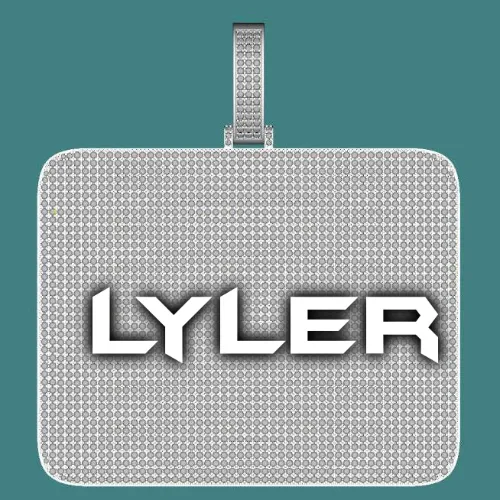 CUSTOM LETTER NECKLACE 3D BIG SQUARE sold by The GUU Shop