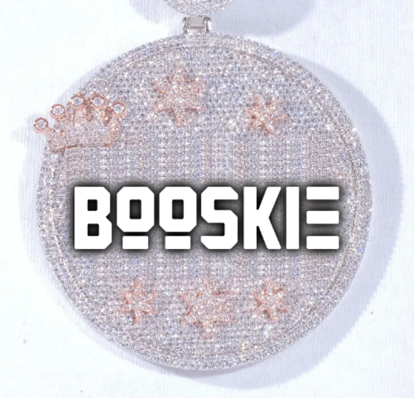 CUSTOM LETTER NECKLACE 3D BIG CROWN DISC sold by The GUU Shop