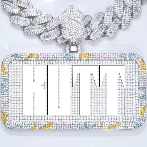 CUSTOM LETTER NECKLACE 3D COLORFUL SQUARE sold by The GUU Shop