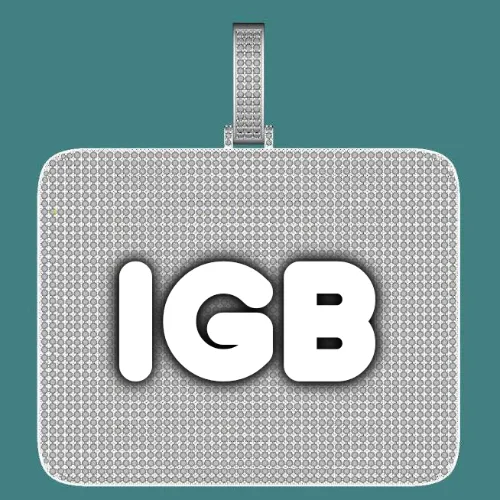 CUSTOM LETTER NECKLACE 3D BIG SQUARE sold by The GUU Shop