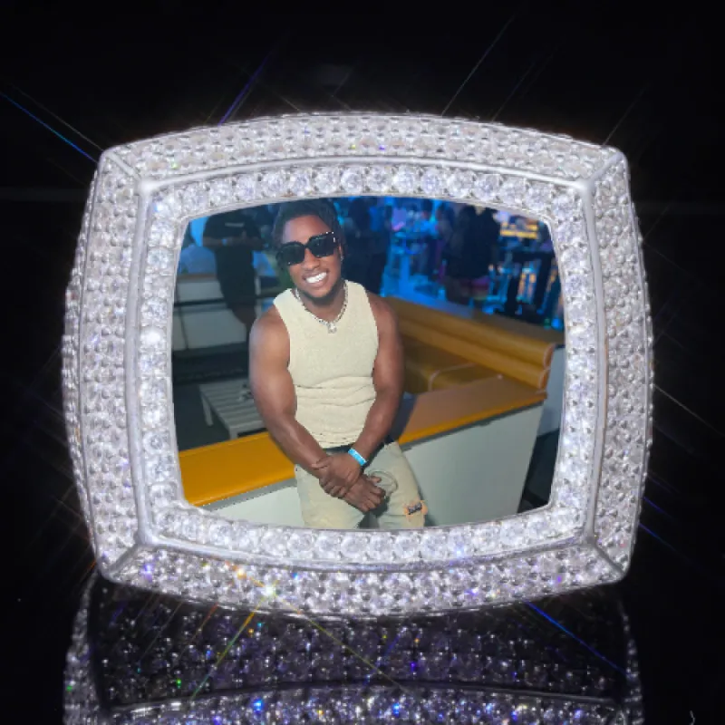 3D CUSTOM PICTURE ICED RING sold by The GUU Shop