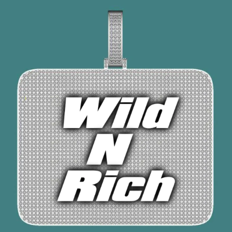 CUSTOM LETTER NECKLACE 3D BIG SQUARE sold by The GUU Shop