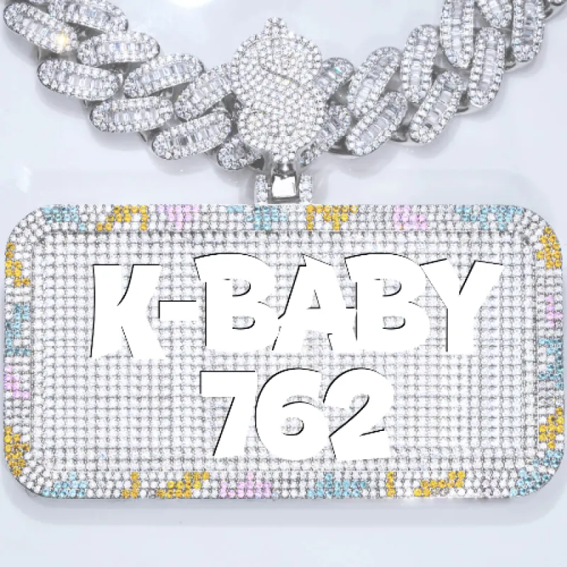 CUSTOM LETTER NECKLACE 3D COLORFUL SQUARE sold by The GUU Shop