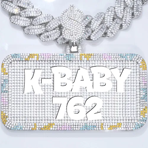 CUSTOM LETTER NECKLACE 3D COLORFUL SQUARE sold by The GUU Shop