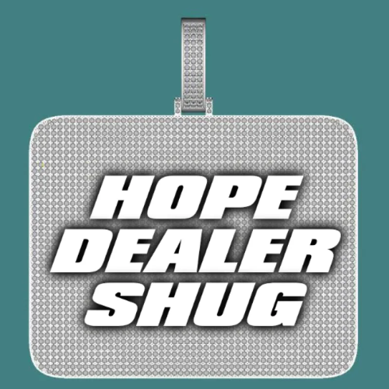 CUSTOM LETTER NECKLACE 3D BIG SQUARE sold by The GUU Shop