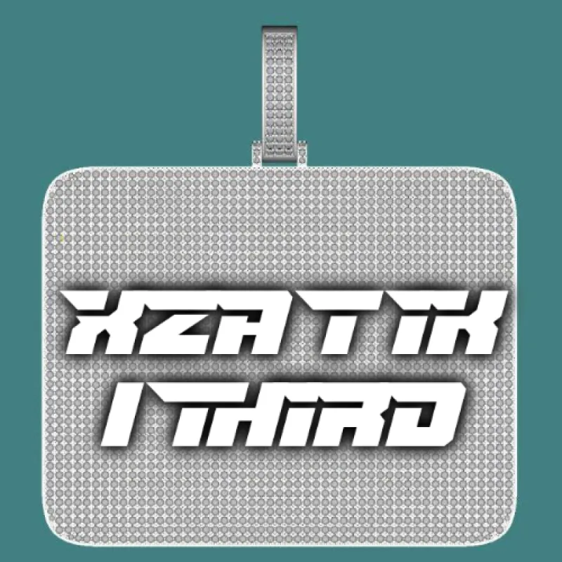 CUSTOM LETTER NECKLACE 3D BIG SQUARE sold by The GUU Shop