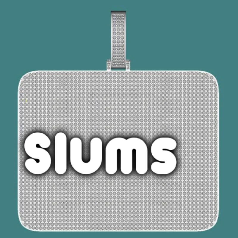 CUSTOM LETTER NECKLACE 3D BIG SQUARE sold by The GUU Shop