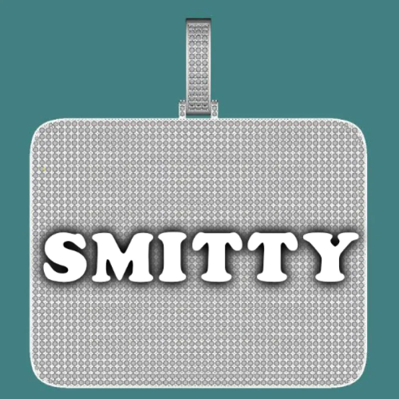 CUSTOM LETTER NECKLACE 3D BIG SQUARE sold by The GUU Shop