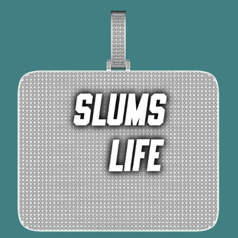 CUSTOM LETTER NECKLACE 3D BIG SQUARE sold by The GUU Shop