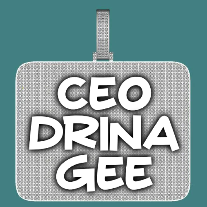 CUSTOM LETTER NECKLACE 3D BIG SQUARE sold by The GUU Shop