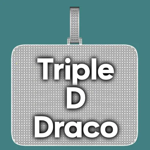 CUSTOM LETTER NECKLACE 3D BIG SQUARE sold by The GUU Shop