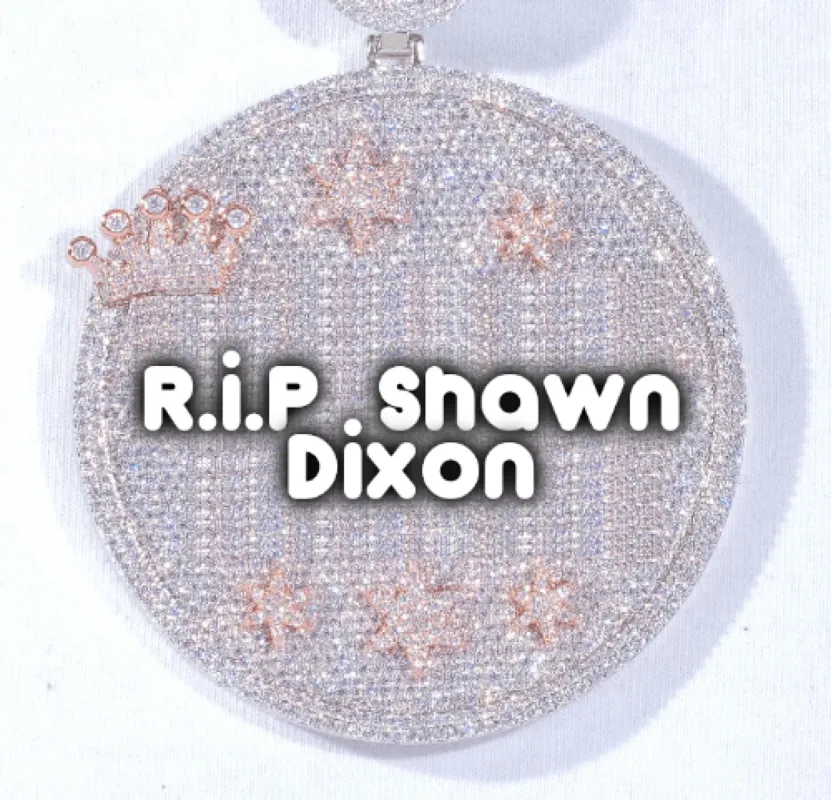 CUSTOM LETTER NECKLACE 3D BIG CROWN DISC sold by The GUU Shop