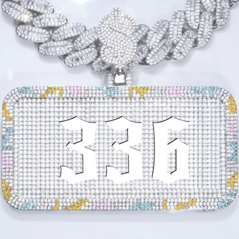 CUSTOM LETTER NECKLACE 3D COLORFUL SQUARE sold by The GUU Shop