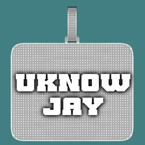 CUSTOM LETTER NECKLACE 3D BIG SQUARE sold by The GUU Shop