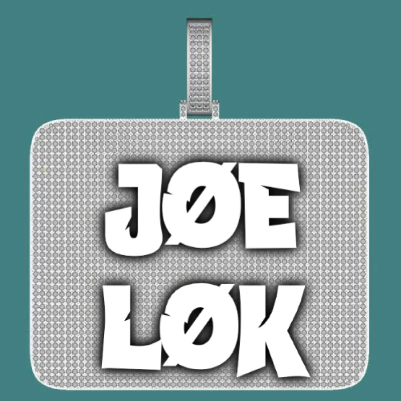 CUSTOM LETTER NECKLACE 3D BIG SQUARE sold by The GUU Shop