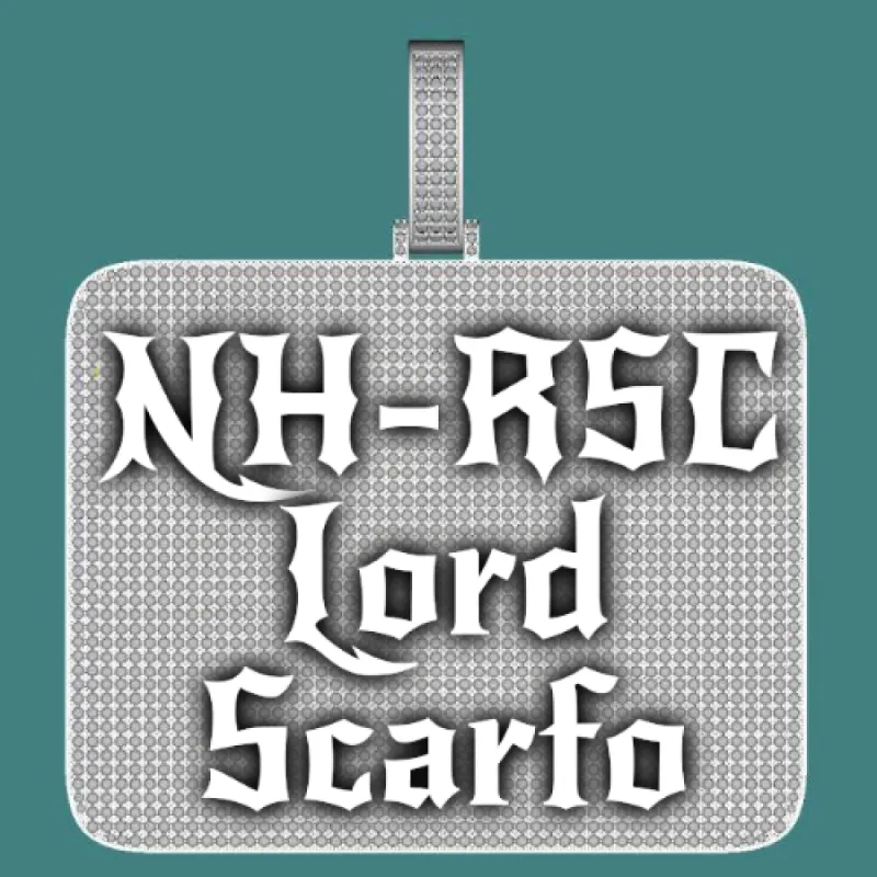 CUSTOM LETTER NECKLACE 3D BIG SQUARE sold by The GUU Shop