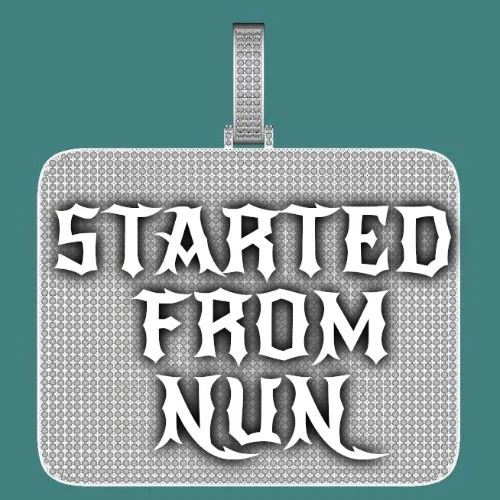 CUSTOM LETTER NECKLACE 3D BIG SQUARE sold by The GUU Shop