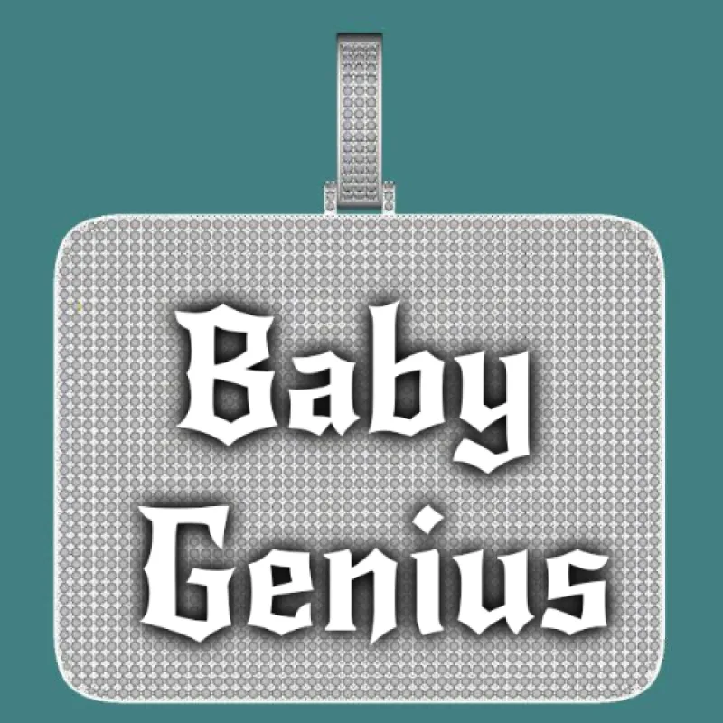 CUSTOM LETTER NECKLACE 3D BIG SQUARE sold by The GUU Shop