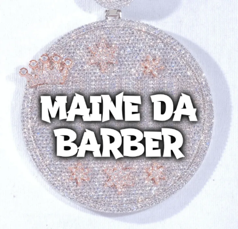 CUSTOM LETTER NECKLACE 3D BIG CROWN DISC made by The GUU Shop