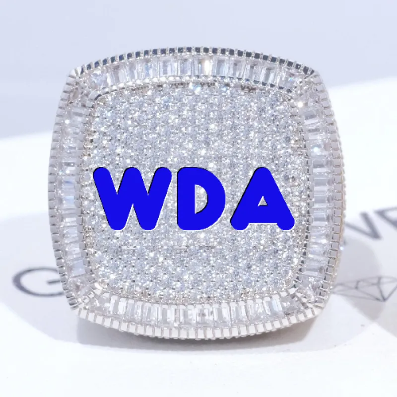 CUSTOM LETTER 3D ICED RING sold by The GUU Shop