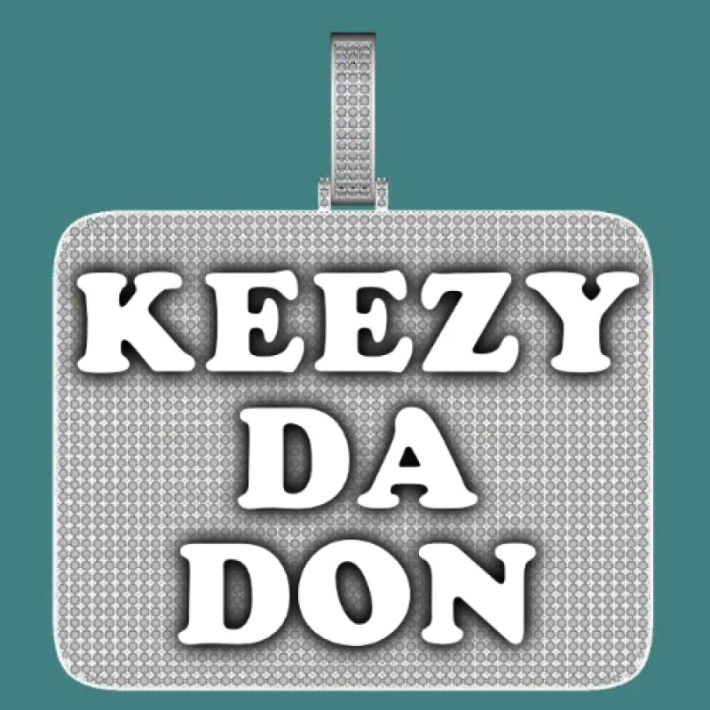 CUSTOM LETTER NECKLACE 3D BIG SQUARE sold by The GUU Shop