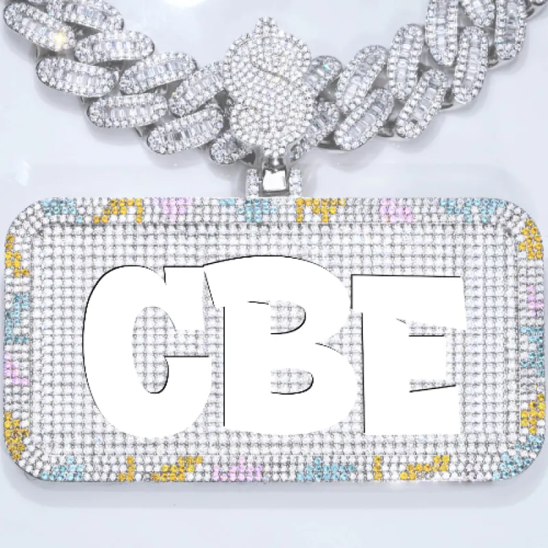 CUSTOM LETTER NECKLACE 3D COLORFUL SQUARE sold by The GUU Shop