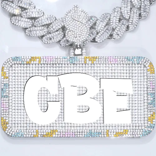 CUSTOM LETTER NECKLACE 3D COLORFUL SQUARE sold by The GUU Shop