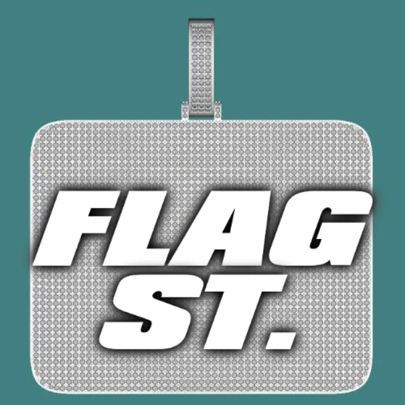 CUSTOM LETTER NECKLACE 3D BIG SQUARE sold by The GUU Shop