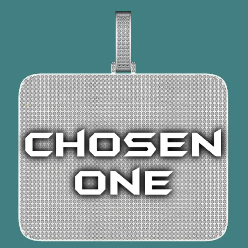 CUSTOM LETTER NECKLACE 3D BIG SQUARE sold by The GUU Shop