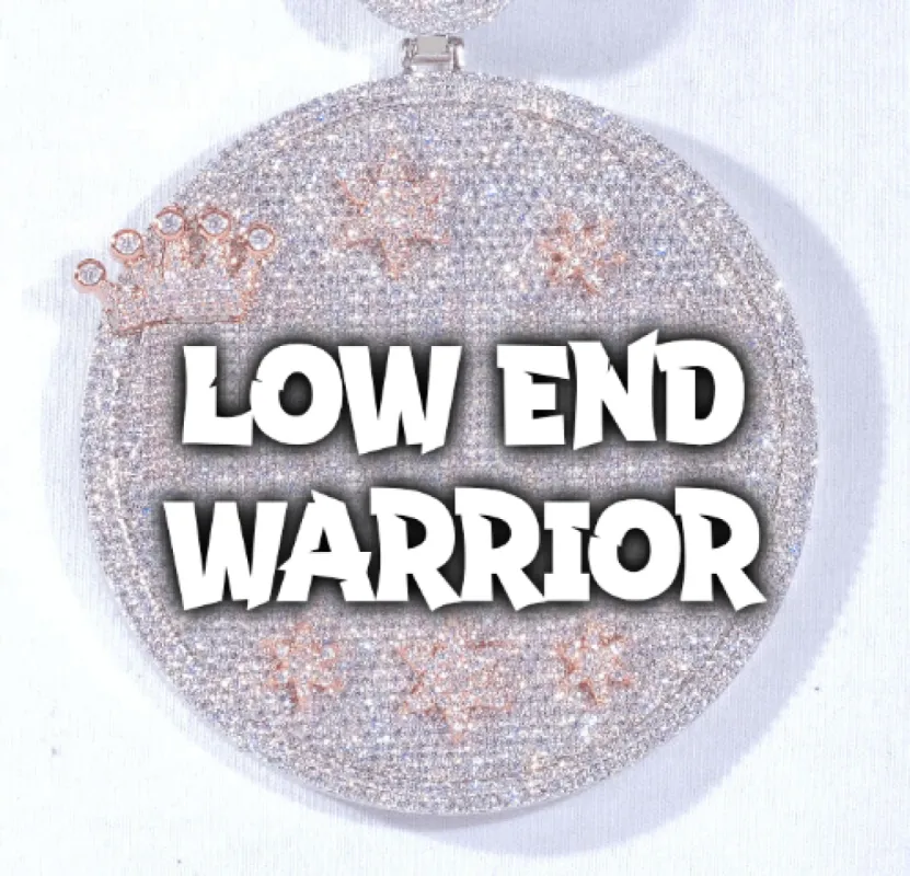 CUSTOM LETTER NECKLACE 3D BIG CROWN DISC sold by The GUU Shop